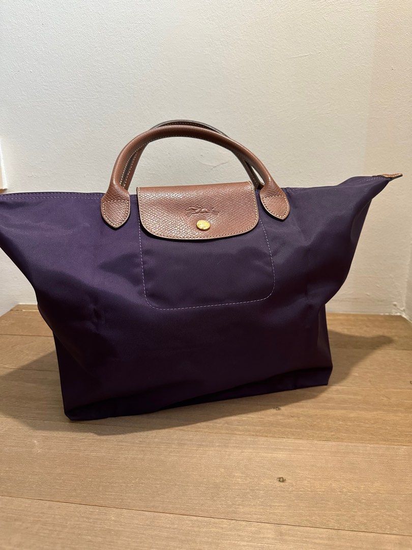 Purple longchamp clearance le pliage bag