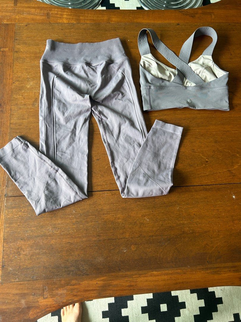 LULULEMON set bra and leggings size 4, Women's Fashion, Activewear