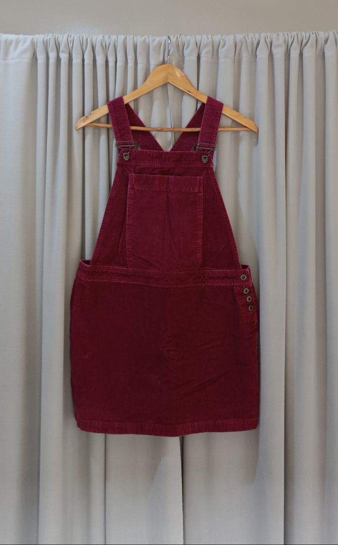 Maroon Corduroy jumper skirt