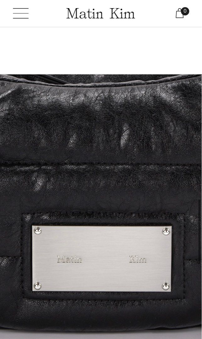 ☆MATIN KIM☆ FAUX LEATHER HALF MOON MIDDLE PADDING BAG zxmwtybhye_b694488a-fcfd-46aa-