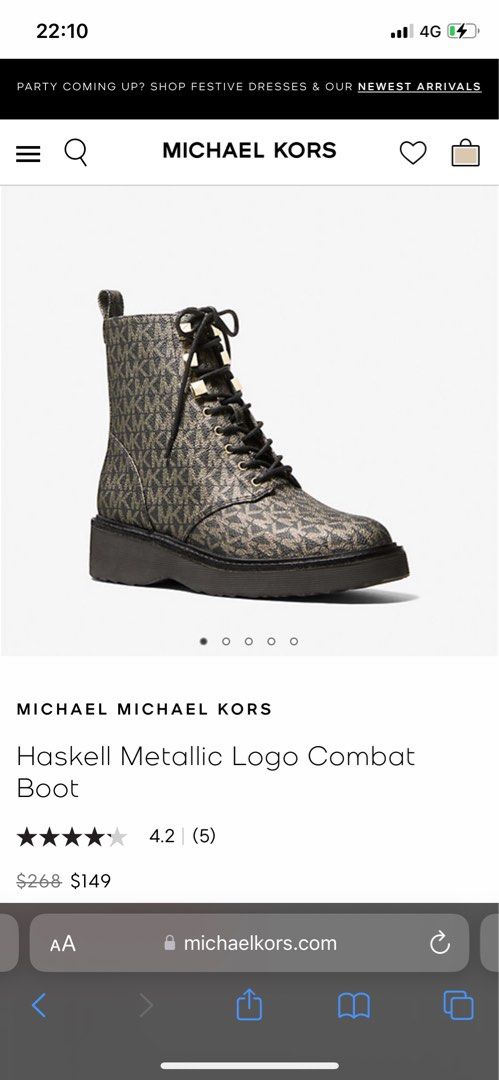 Michael michael kors hotsell haskell combat boots