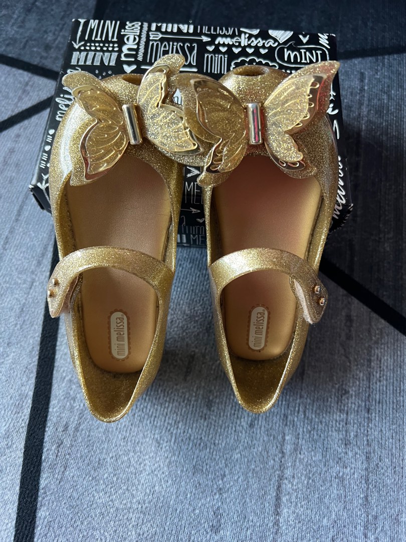 Gold mini melissa shoes top