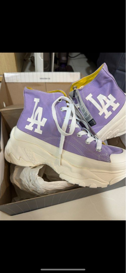 MLB Chunky High Sneakers purple Women s Fashion Footwear
