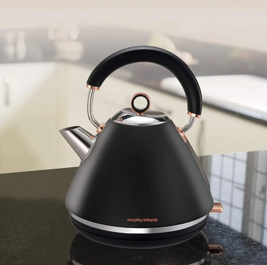 MORPHY RICHARDS 102309 Pyramid Kettle Rose Gold Collection Black, TV