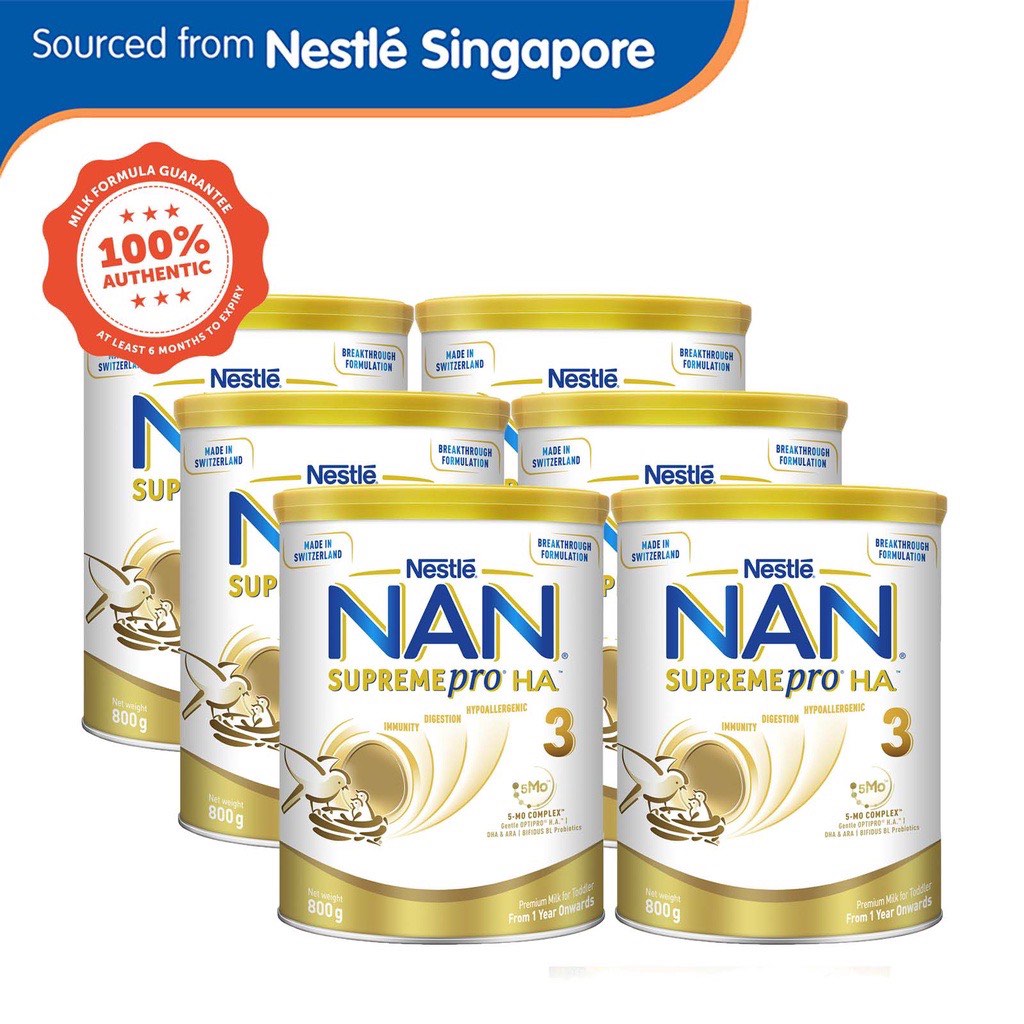 NAN HA 3 SupremePro 800g x6 [Upgraded Formula], Babies & Kids, Nursing ...