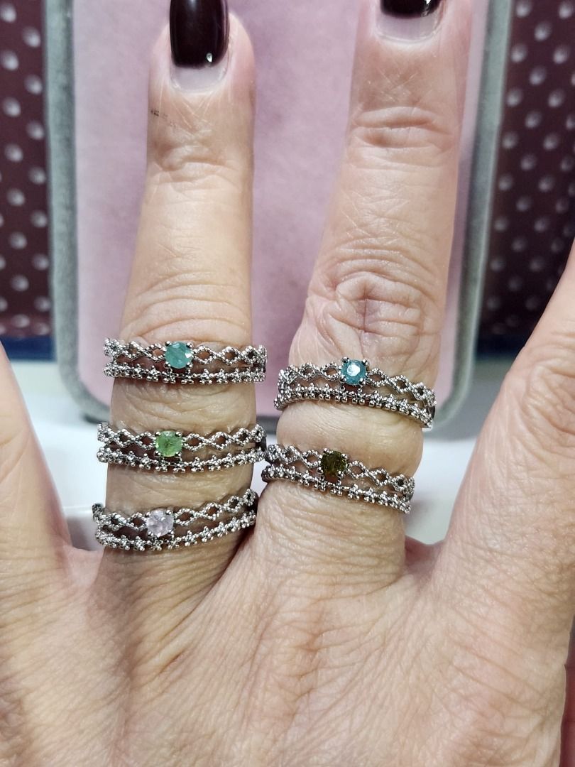 Adjustable cheap birthstone rings