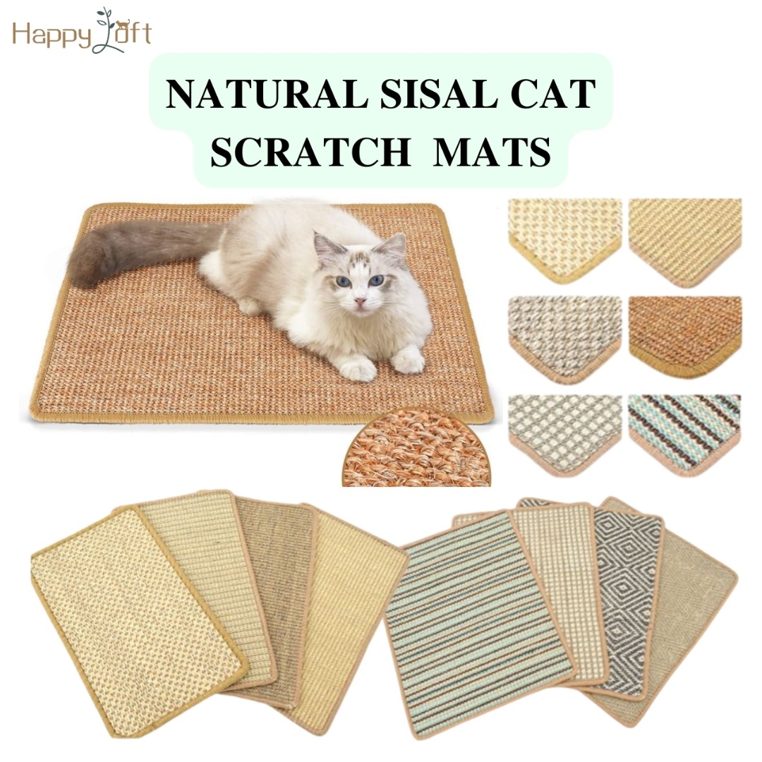 Natural Sisal Cat Scratch Mats Grinding Claws Cat Sisal Mat Cat Kitten
