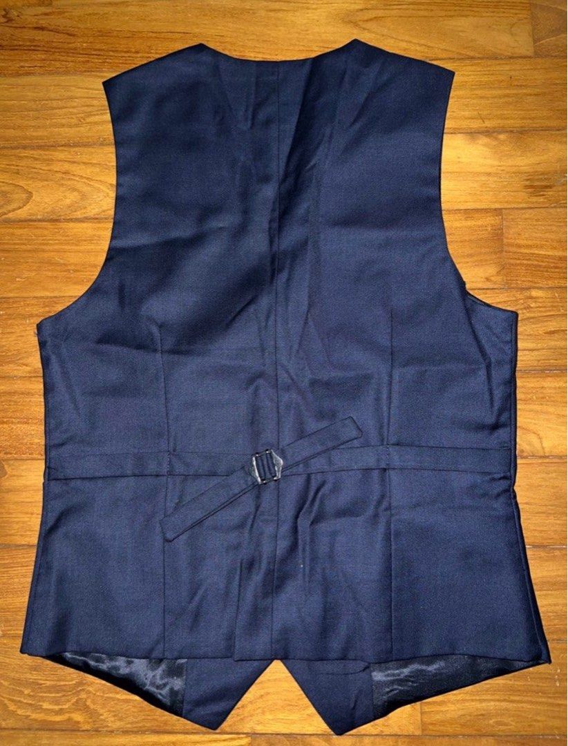 Mens blue outlet dress vest