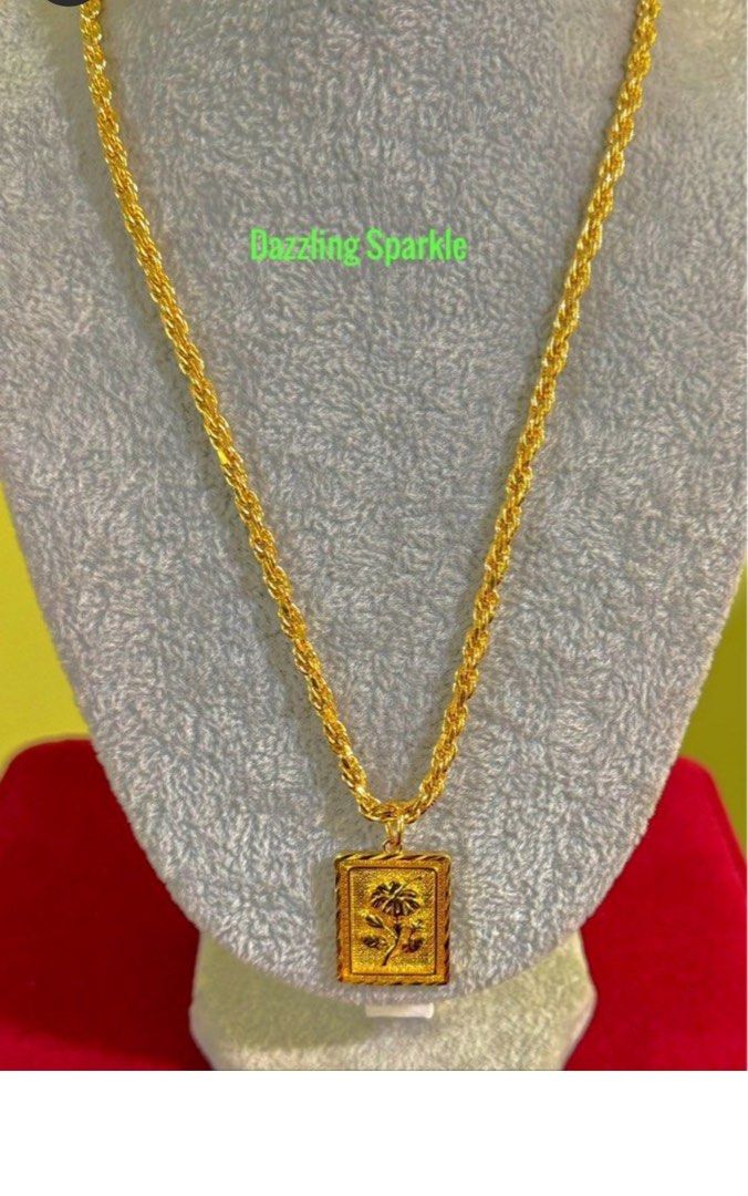 Gold sale hibiscus necklace