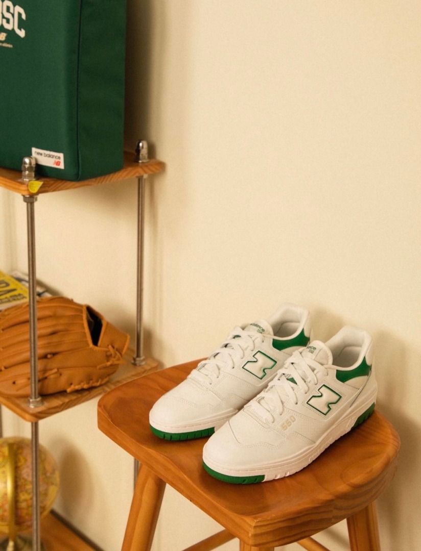 New Balance 550 White Classic Green, Men's Fashion, Footwear, Sneakers on  Carousell