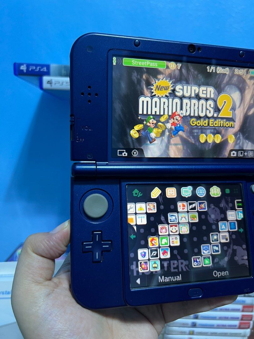 New Nintendo 3 Ds Xl Metallic Blue New Nintendo 3DS XL Metallic Blue (Cfw w/32gb Mmc, Ready to Play & US