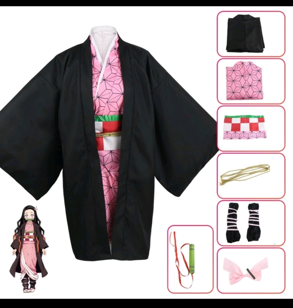 Nezuko Costume/Cosplay, Women's Fashion, Dresses & Sets, Sets or ...