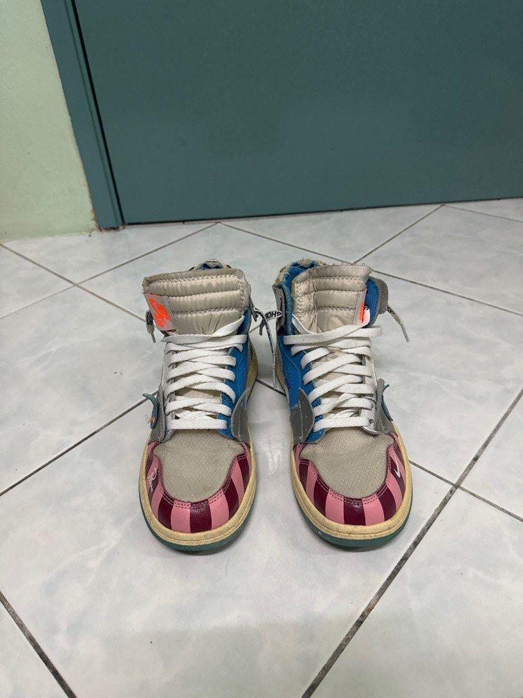 Jordan 1 off white parra hot sale