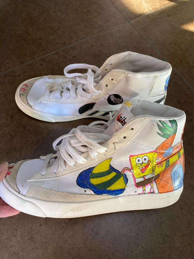 Nike Blazer Mid 77 Vintage Optic Yellow Men s Customized Men s Fashion Footwear Sneakers on Carousell