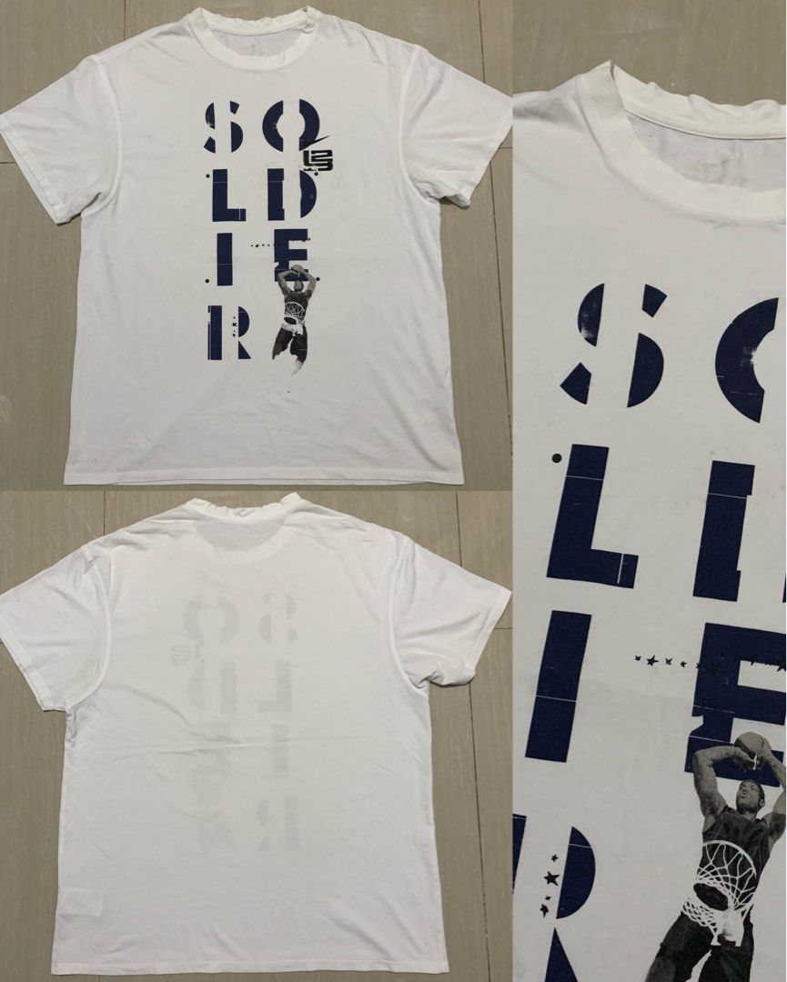 NIKE DRI FIT LEBRON SOLDIER T SHIRT White Men s Fashion Tops