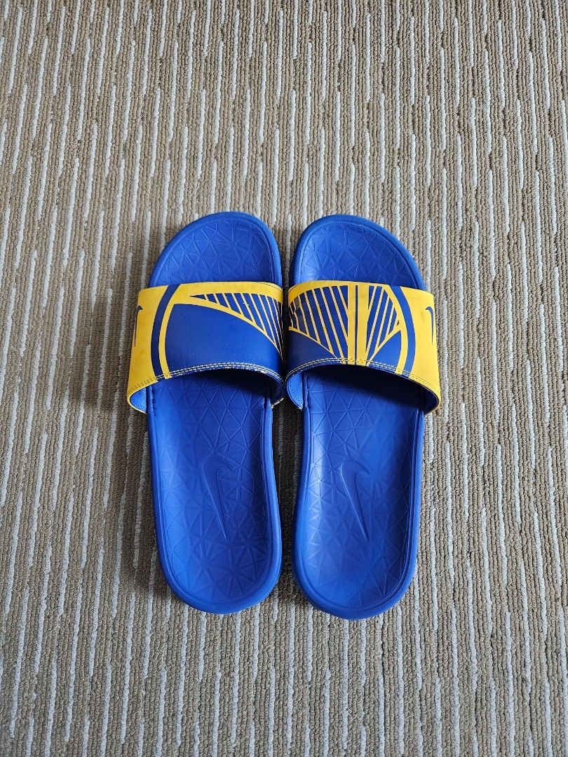 Youth ISlide Royal Golden State Warriors Trolley Logo Slide Sandals