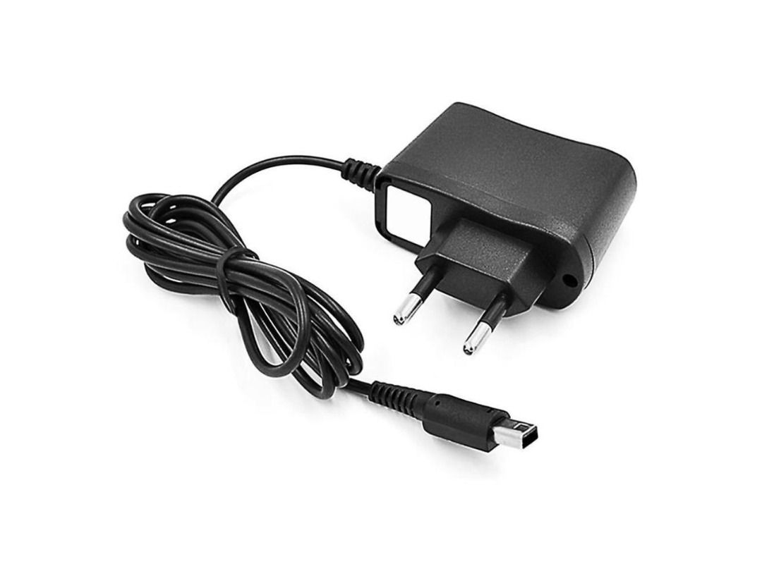 NEON Mains charger for Nintendo DSI XL / DSI / 3DS (US 2-pin plug)