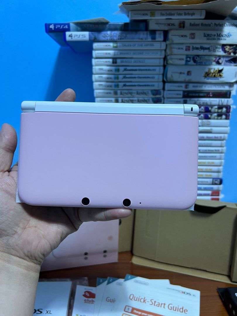 Nintendo Old 3DS XL Pink/White in Box, Cfw w/16gb MMC
