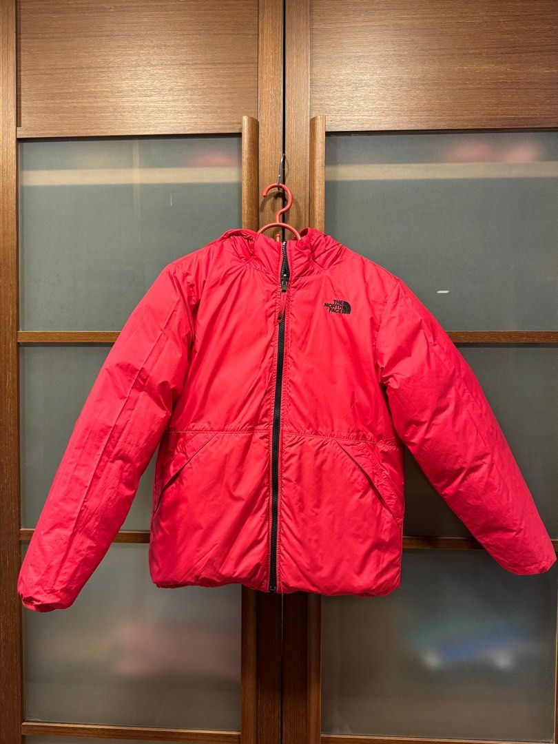 Red north face puffer jacket store