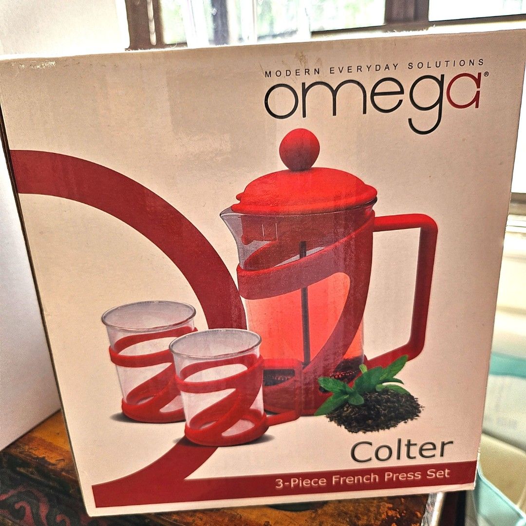 Omega French Press Set (Category: Coffee & Tea Tableware) located in Manila. Submitted by mommyali.md (Listing ID 1270700967, Image 1). Description: brand new. still in box..