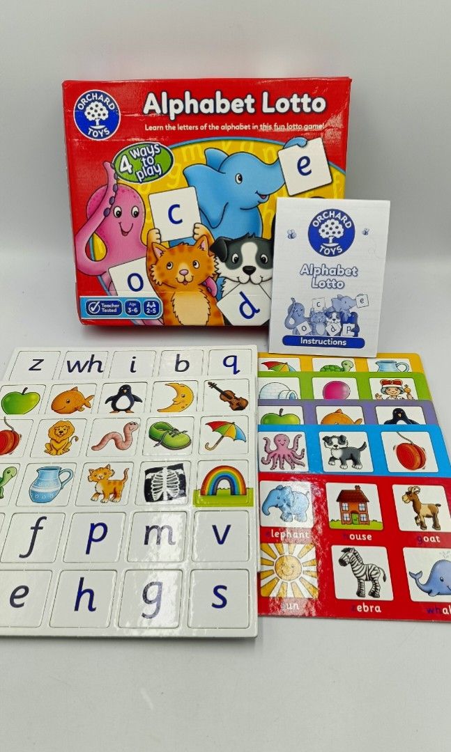Orchard Toys Alphabet Lotto (B01), Hobbies & Toys, Toys & Games on