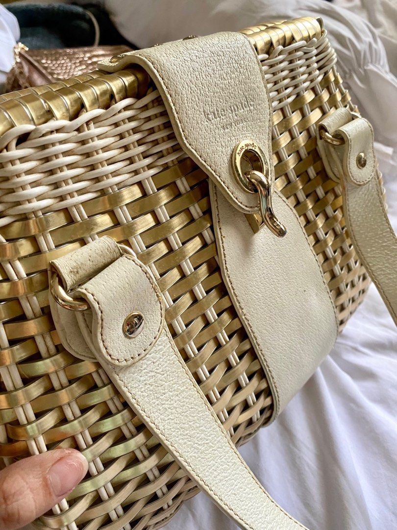 Kate spade woven hotsell handbag