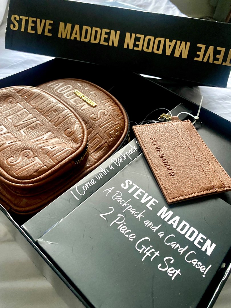 Original Steve Madden 2in1 Backpack + Card Holder Gift Set, Luxury, Bags & Wallets on Carousell