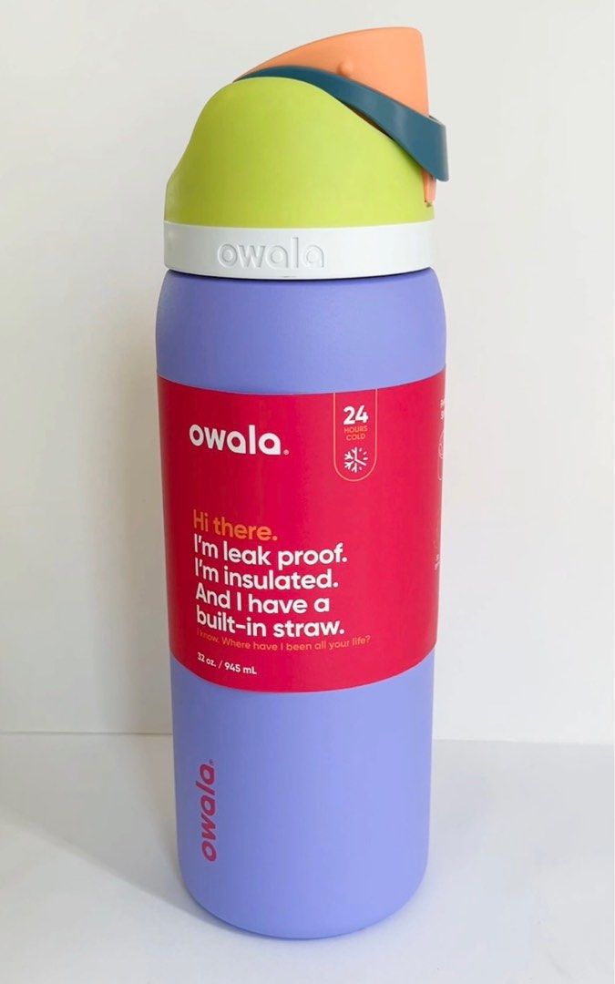 Owala 40 oz. FreeSip Stainless Steel Water Bottle, Retro Boardwalk