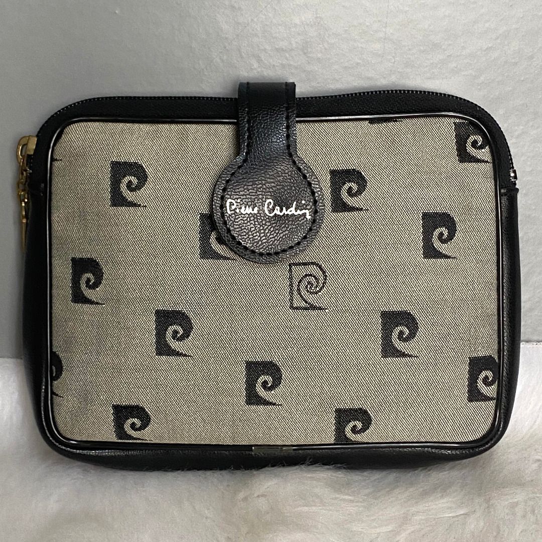 Sac De Voyage Vintage Pierre Cardin - Toile Canvas Et Cuir - Logo Monogram - Années 60/70
