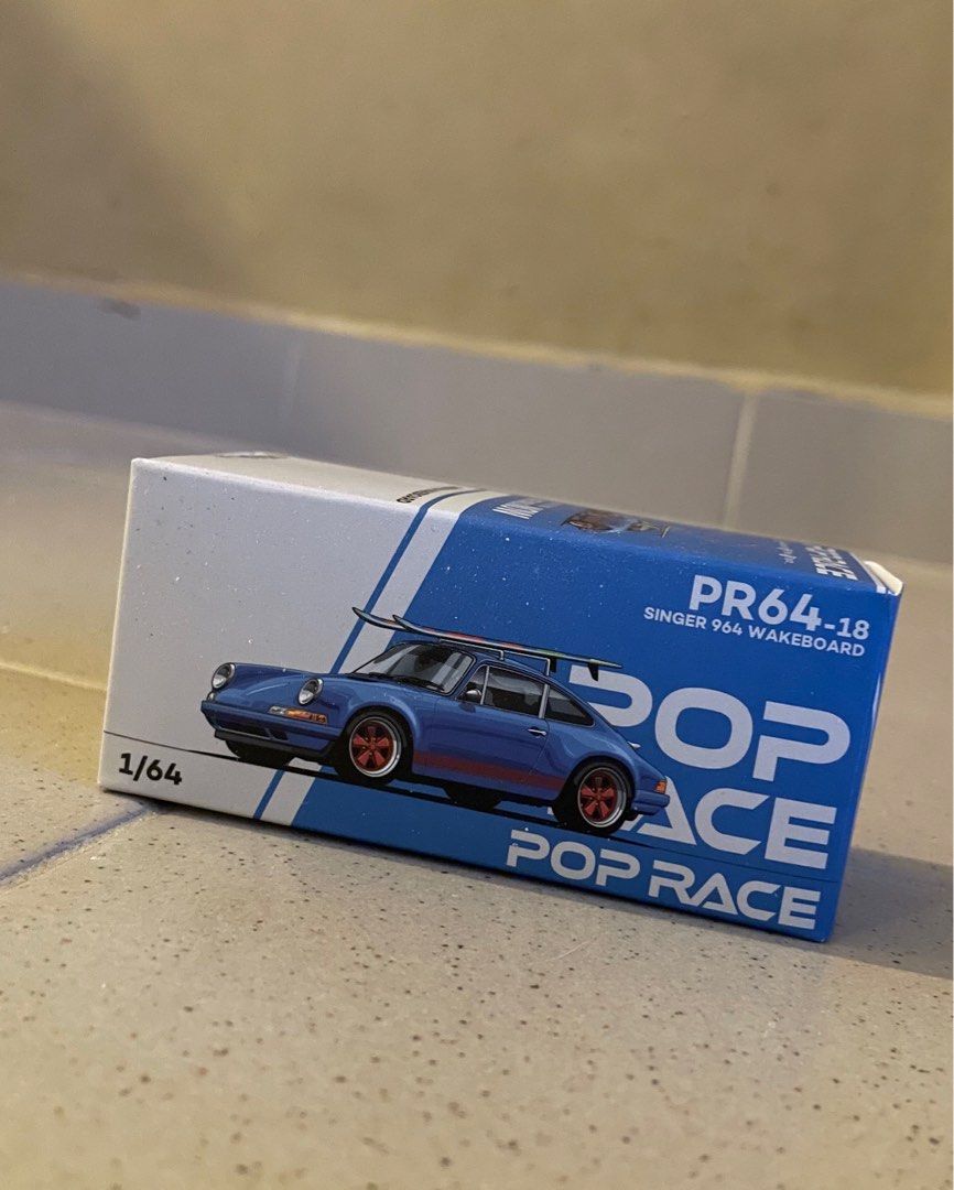 Pop race porsche singer 964 wakeboard pr64-18 1/64 scale tarmac ...