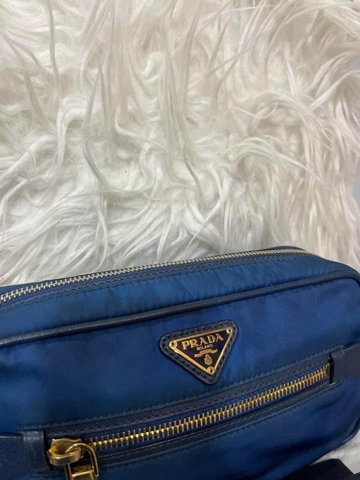 Prada Tessuto Blue Nylon Sling / Saffiano Strap (Category: Luxury Bags & Wallets) located in Manila. Submitted by bagislifeshop (Listing ID 1270707014, Image 3). Description: ON HAND IN PH 🇵🇭 100% Authentic Prada Tessuto Blue Nylon Sling / Saffiano Strap Condition 8/10 Comes with Dustbag and Authenticity Card .