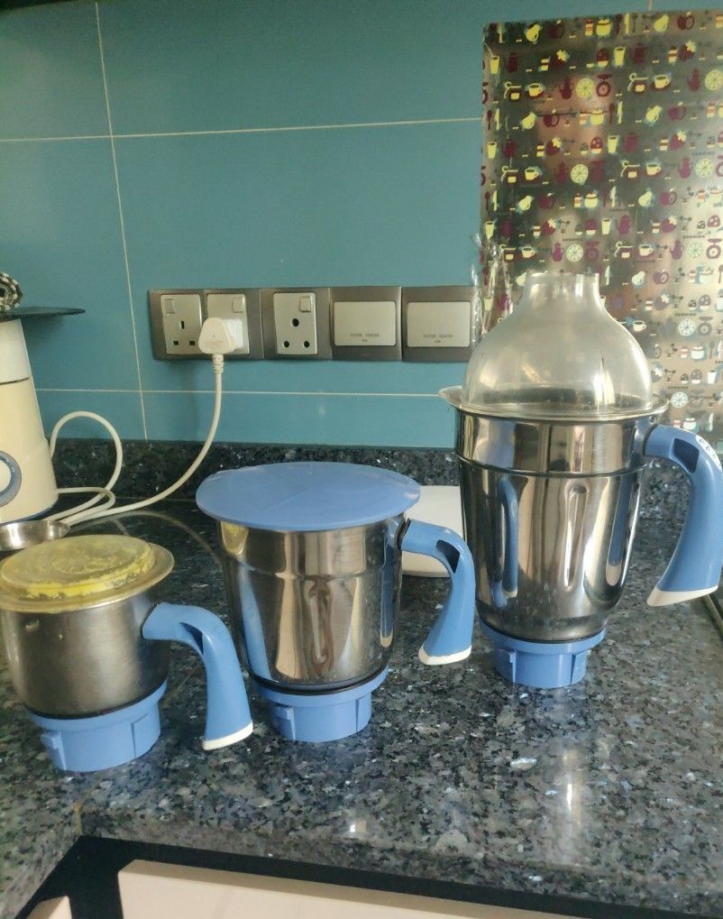 Preett Gold Blue Leaf Mixer 750W 3 jars Made in India Vegetarian