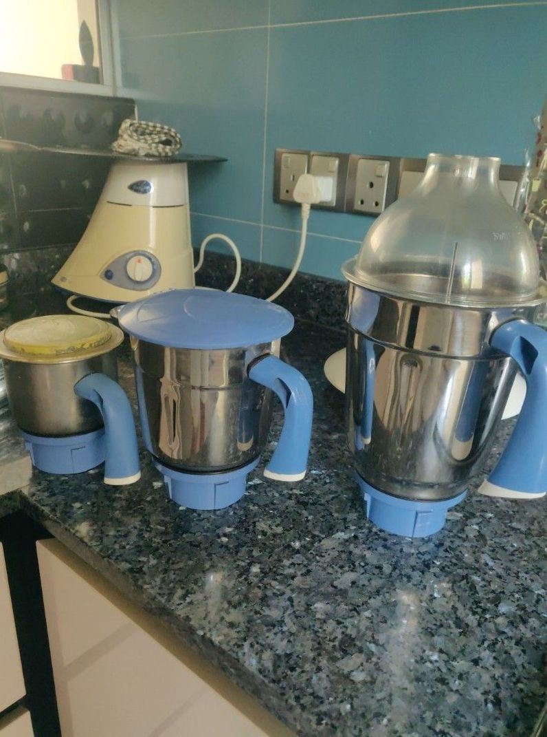 Preett Gold Blue Leaf Mixer 750W 3 jars Made in India Vegetarian