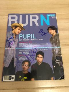 Pupil cover (BURN Magazine) 2006 Volume 1 Issue 1 (Signed by Original Members) Ely Buendia Eraserheads