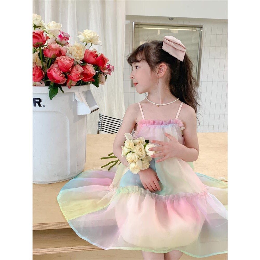 Rainbow party hot sale dress girl