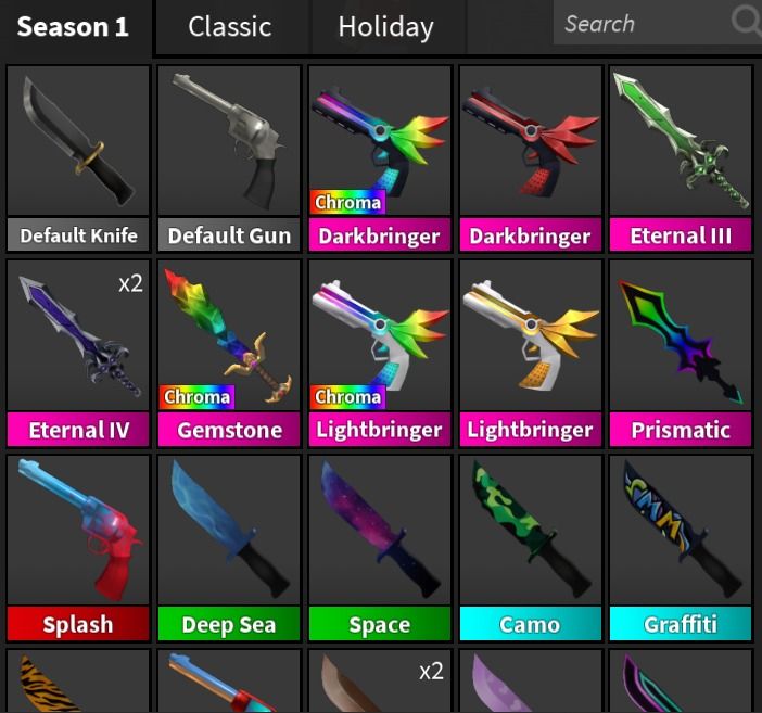 mm2 weapon for sale !!!, Video Gaming, Video Games, Others on Carousell