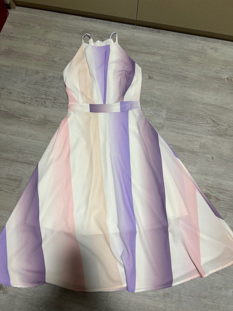 Rainbow flowy best sale dress