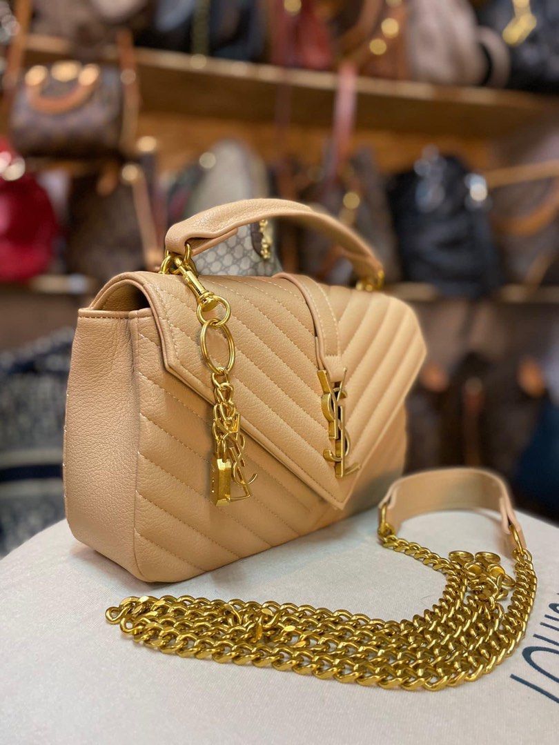 Saint laurent college beige hot sale
