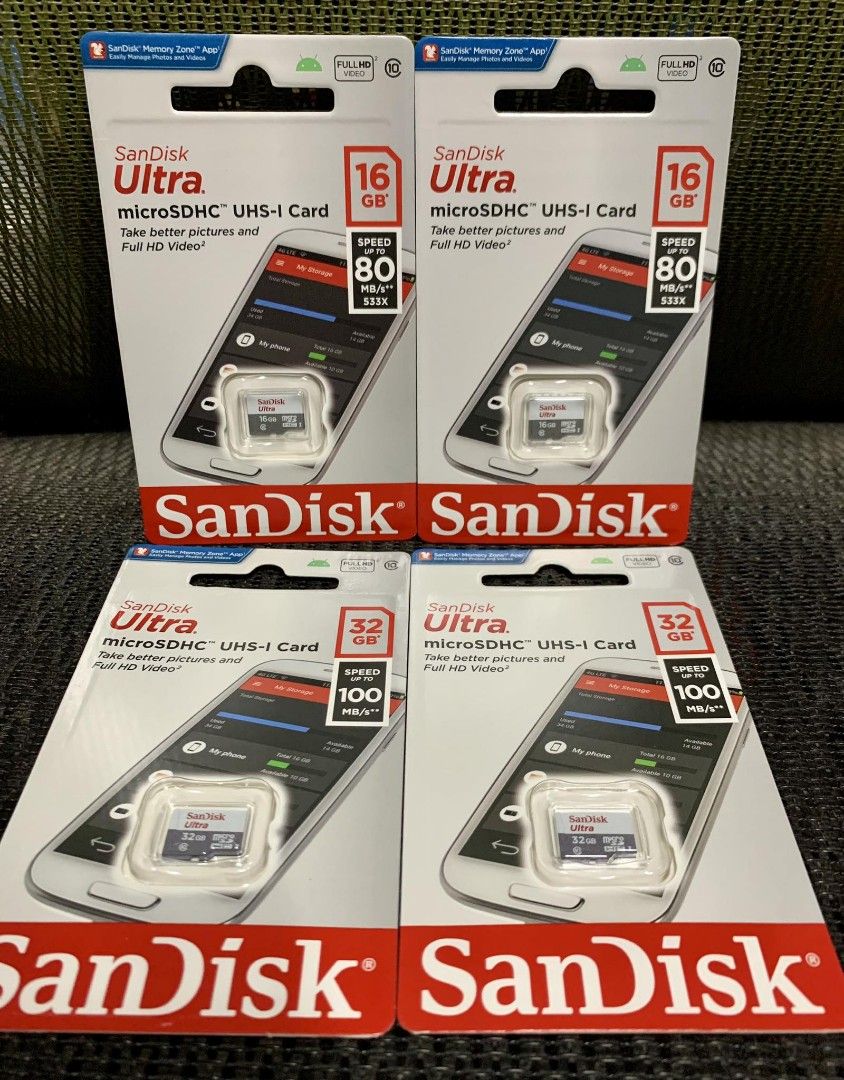 SANDISK ULTRA (Category: Memory & SD Cards) located in Makati City. Submitted by marizacost86218 (Listing ID 1270740064, Image 1). Description: SANDISK MICRO SD SDXC / SDHC CARD CLASS 10 👉AVAILABLE 1TB 150 MB/s 512gb 150 MB/s 256gb 150 MB/s 128gb 100 MB/s 64gb 100 MB/s 32gb 100 MB/s 16gb 80 MB/s *MicroSd card 1tb / 512gb / 256gb A1 for faster mobile app performane capture,transfer and app speeds. *Take better pictures and full hd video 👉Brand n