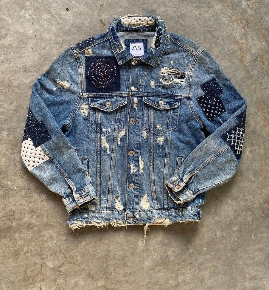 Sashiko on sale denim jacket