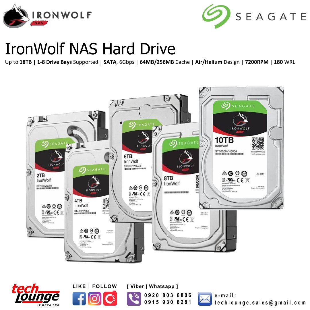 Seagate IronWolf 2TB 5900RPM 64MB Cache 3.5 Internal NAS Hard