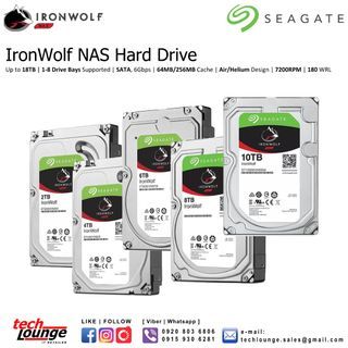 SEAGATE IronWolf NAS Hard Drives - Up to 18TB, SATA, 64MB/256MB Cache, 7200RPM [BRAND NEW]