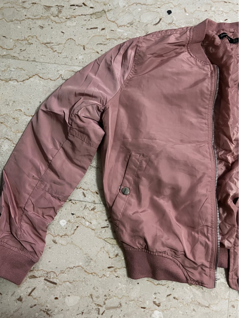 Stradivarius pink outlet jacket