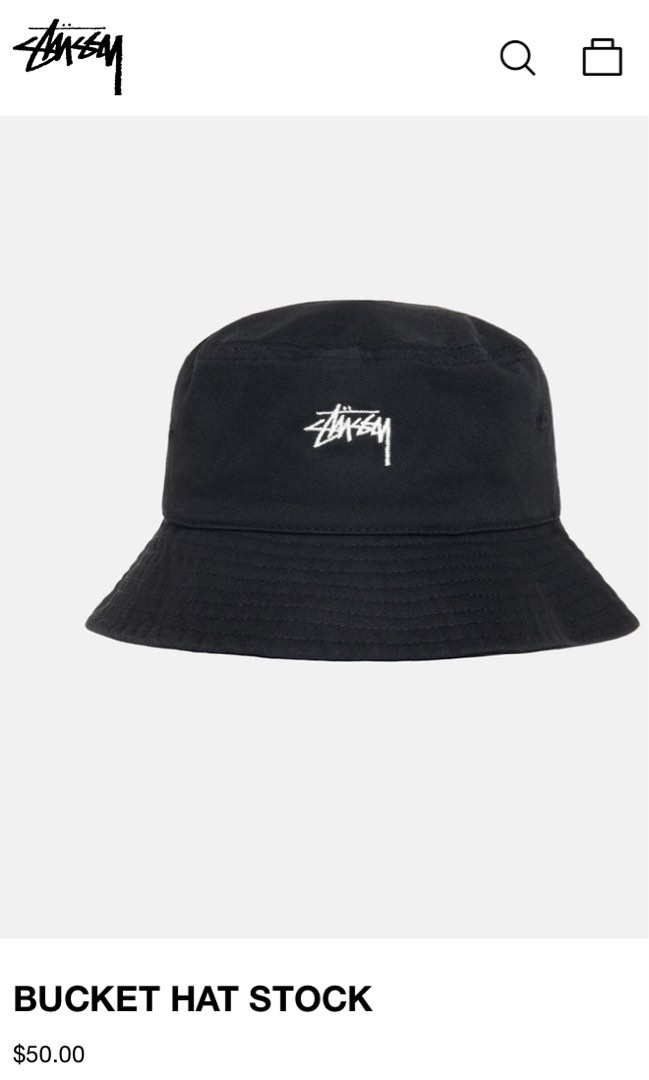 STUSSY BUCKET HAT, Men's Fashion, Watches & Accessories, Caps & Hats on