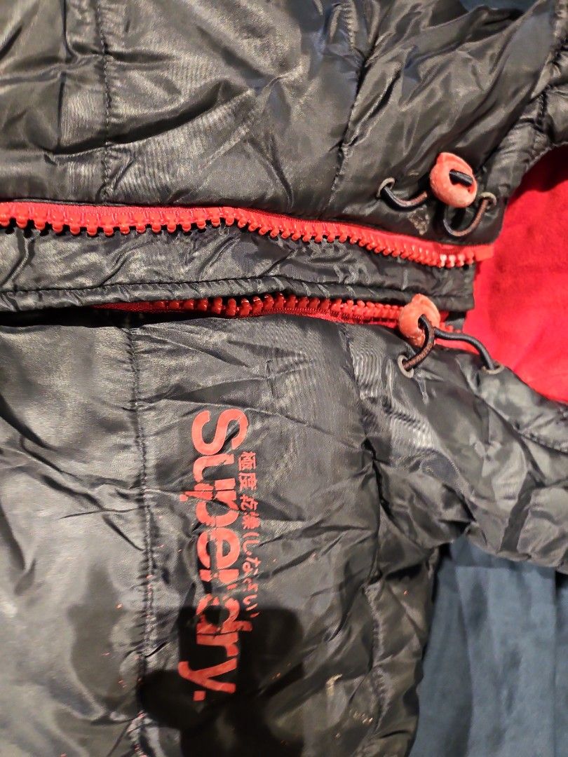 Red superdry puffer discount jacket