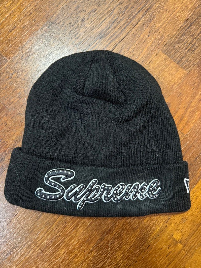 Supreme new era script beanie online