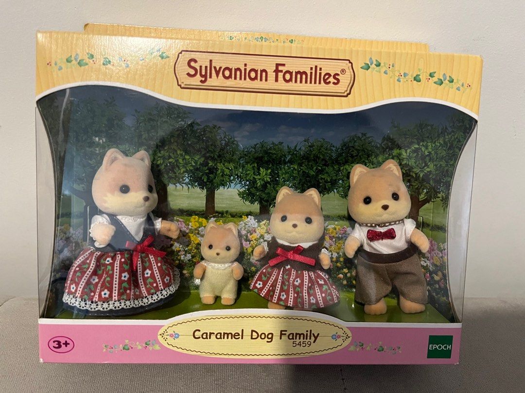 Sylvanian Families Caramel Dog Family, Hobbies & Toys, Toys & Games on