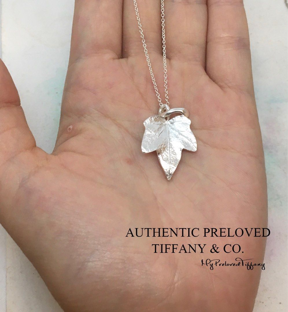 Excellent Authentic Tiffany Vintage Ivy Leaf Maple Necklace