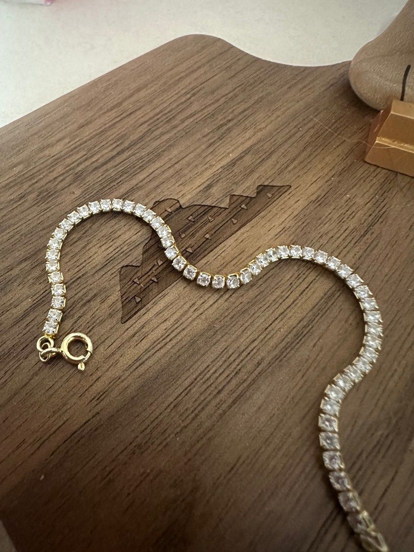 Gold chain tennis hotsell bracelet
