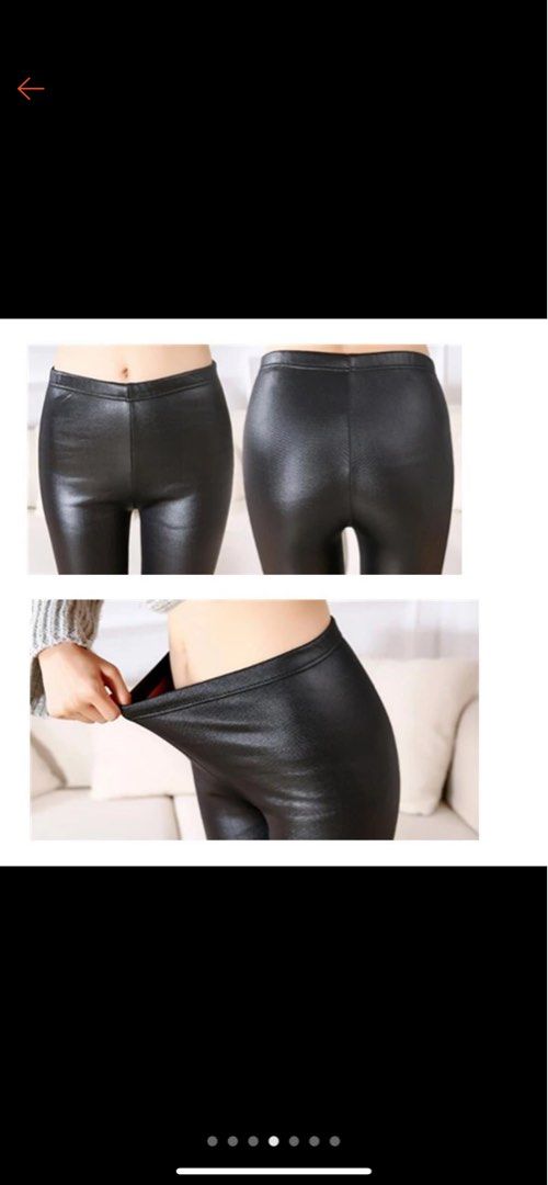 Faux leather leggings - Women's fashion
